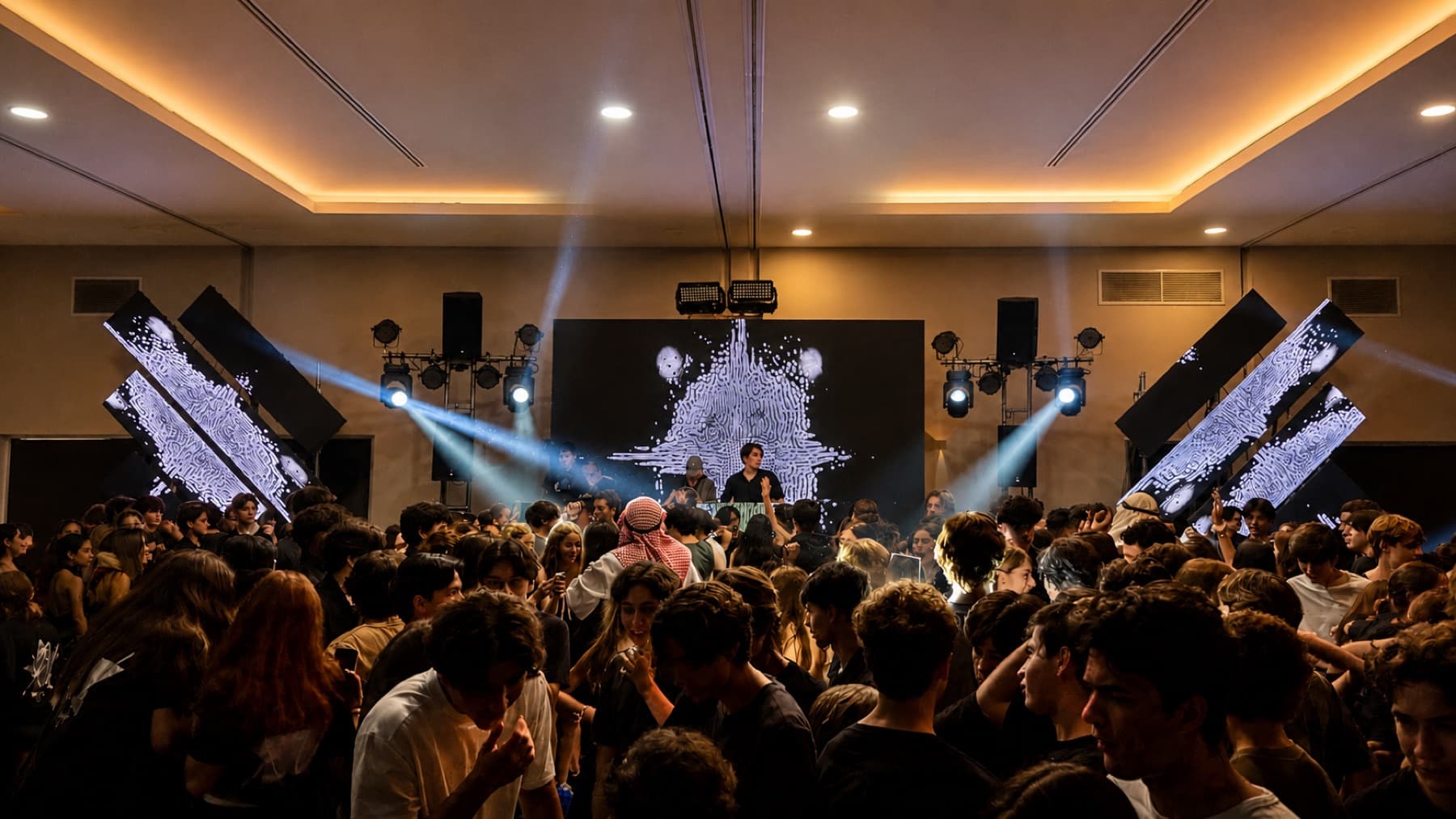 La fiesta con sus amigos